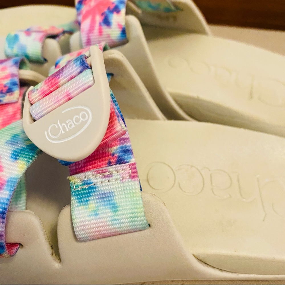 Chaco Chillos Tie Dye Strap Sandals Slides - Picture 5 of 8